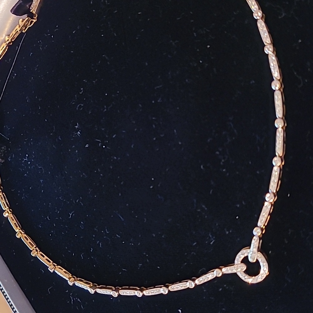 18k Diamond Tennis  Necklace 21 Grams - Picture 9 of 12